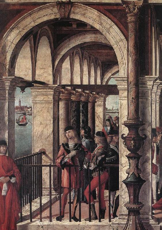 CARPACCIO, Vittore Arrival of the English Ambassadors (detail) g Germany oil painting art